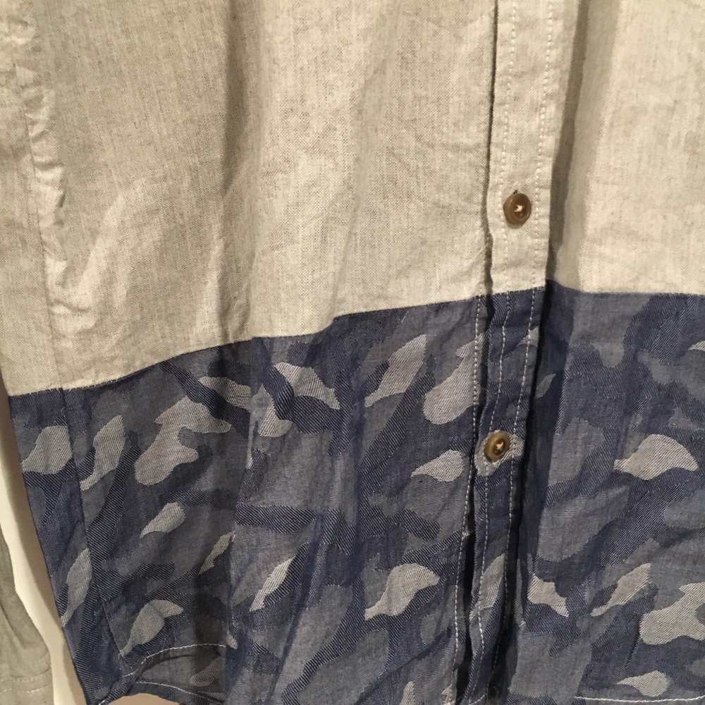 Color Block Button Up - Picture 2 of 4